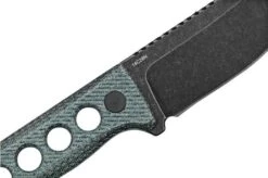QSP Knife Canary QS141-D2 Blackwashed, Denim Micarta, Neck Knife -Knife Shop QS141 D2 05 qsp
