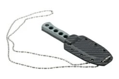 QSP Knife Canary QS141-D2 Blackwashed, Denim Micarta, Neck Knife -Knife Shop QS141 D2 06 qsp