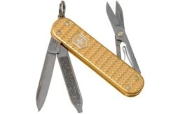 Victorinox Classic SD Precious Alox, Brass Gold 0.6221.408G Swiss Pocket Knife