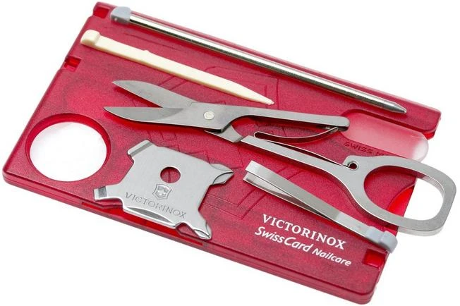 Victorinox SwissCard Nailcare Translucent Red - 0.7240.T 2 Victorinox SwissCard Nailcare Translucent Red - 0.7240.T - Image 2