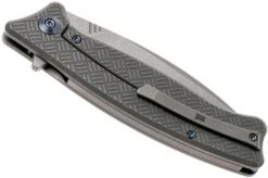 WE Knife Balaenoptera WK712D Pocket Knife, Grey Handle, Stonewashed Blade -Knife Shop WK712D 04 we knife wk712d 04