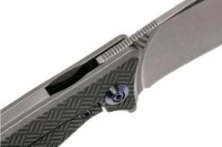 WE Knife Balaenoptera WK712D Pocket Knife, Grey Handle, Stonewashed Blade -Knife Shop WK712D 06 we knife wk712d 06
