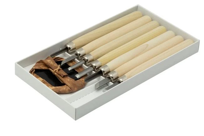 Yoshiharu L-7 Maruichi Japanese Wood Carving Knives, Set Of 7 With Baren 2 Yoshiharu L-7 Maruichi Japanese Wood Carving Knives, Set Of 7 With Baren - Image 2