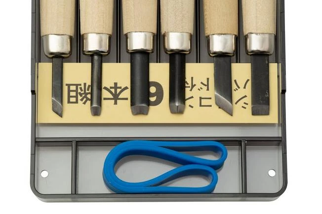 Yoshiharu KL-6 Maruichi Japanese Wood Carving Knives, Set Of 6 In Plastic Case 3 Yoshiharu KL-6 Maruichi Japanese Wood Carving Knives, Set Of 6 In Plastic Case - Image 3